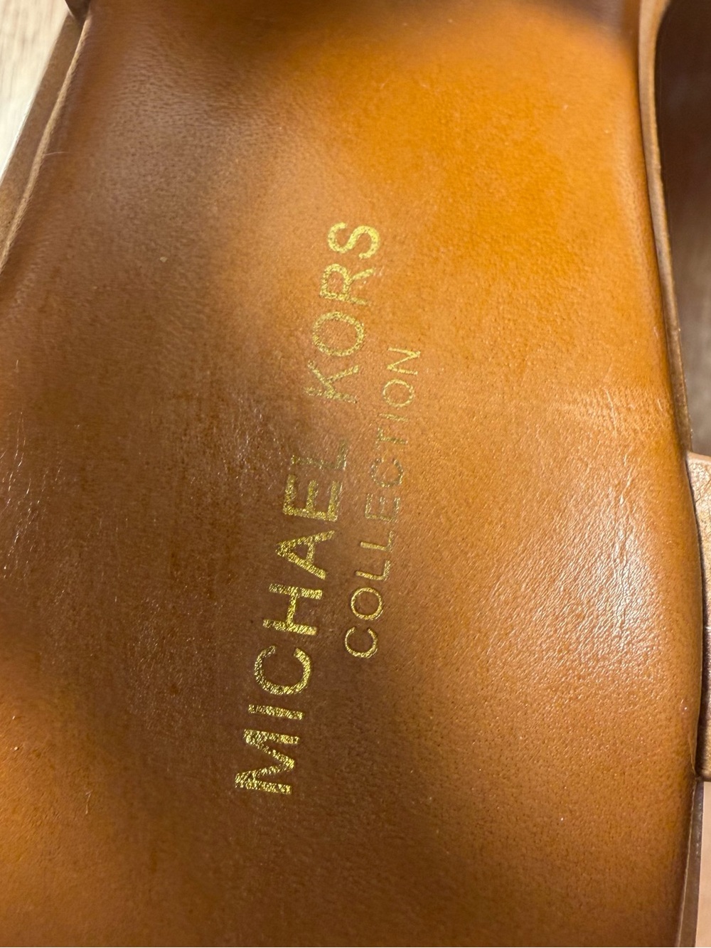 Michael Kors Collection Varick Brown Leather Platform Wedge Sandals Sz 37 Italy - Picture 10 of 16
